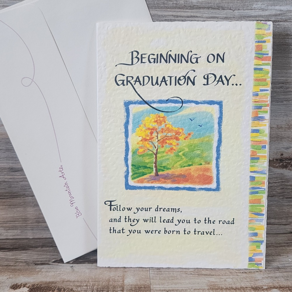 Blue Mountain Arts Graduation Greeting Card Jason Blume Inspirational Poem New